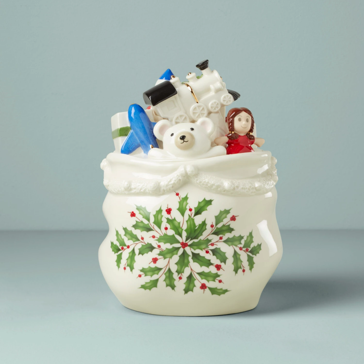 Lenox Holiday Figural Cookie Jar 3 Lenox Holiday Figural Cookie Jar