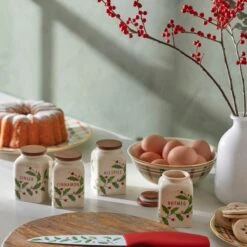 Lenox Holiday Baking Spice Jars, Set Of 4 10 Lenox Holiday Baking Spice Jars, Set Of 4 -Lenox 895048 LHOL 23 FEA 1