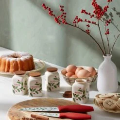 Lenox Holiday Baking Spice Jars, Set Of 4 11 Lenox Holiday Baking Spice Jars, Set Of 4 -Lenox 895048 LHOL 23 FEA 2