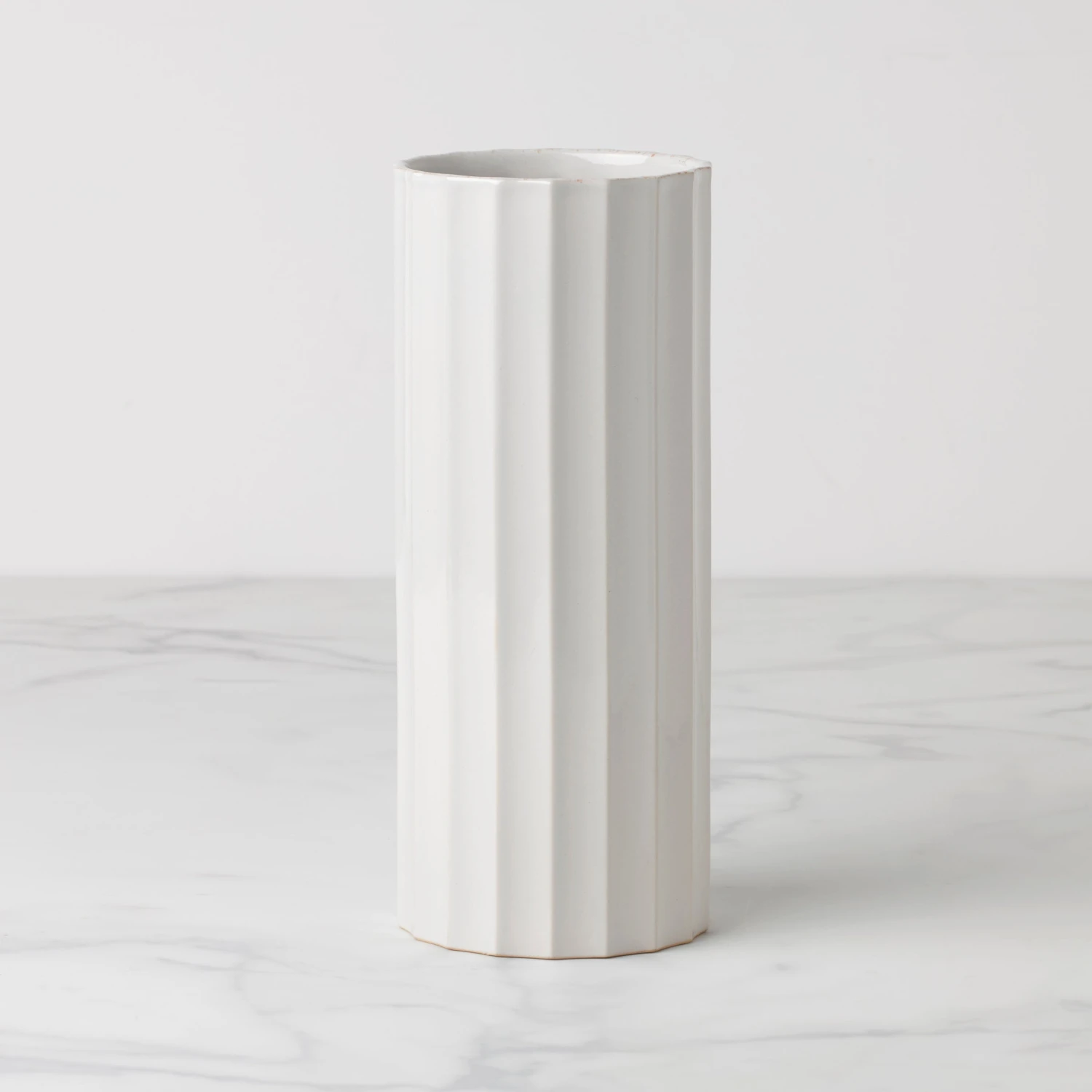 Lenox French Perle Scallop Cylinder Vase 3 Lenox French Perle Scallop Cylinder Vase