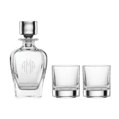 Lenox Tuscany Classics 3-Piece Whiskey Decanter & Glass 12 Lenox Tuscany Classics 3-Piece Whiskey Decanter & Glass -Lenox 895256 LNP S23 AMR