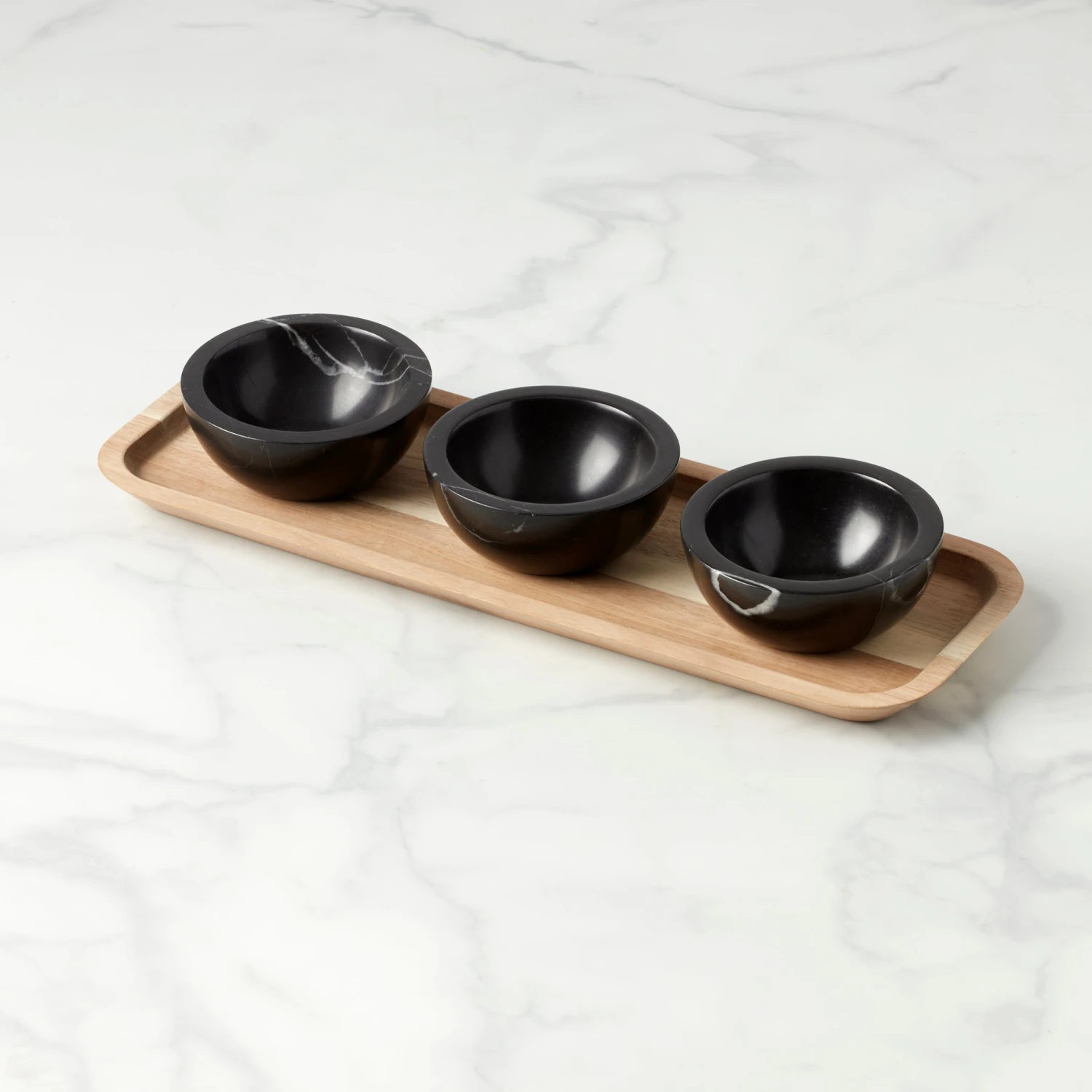 Lenox LX Collective Tray With 3 Dip Bowls 3 Lenox LX Collective Tray With 3 Dip Bowls
