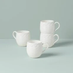 Lenox Wicker Creek Mugs, Set Of 4
