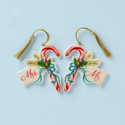 Lenox Mr & Mrs 2-Piece Ornament Set