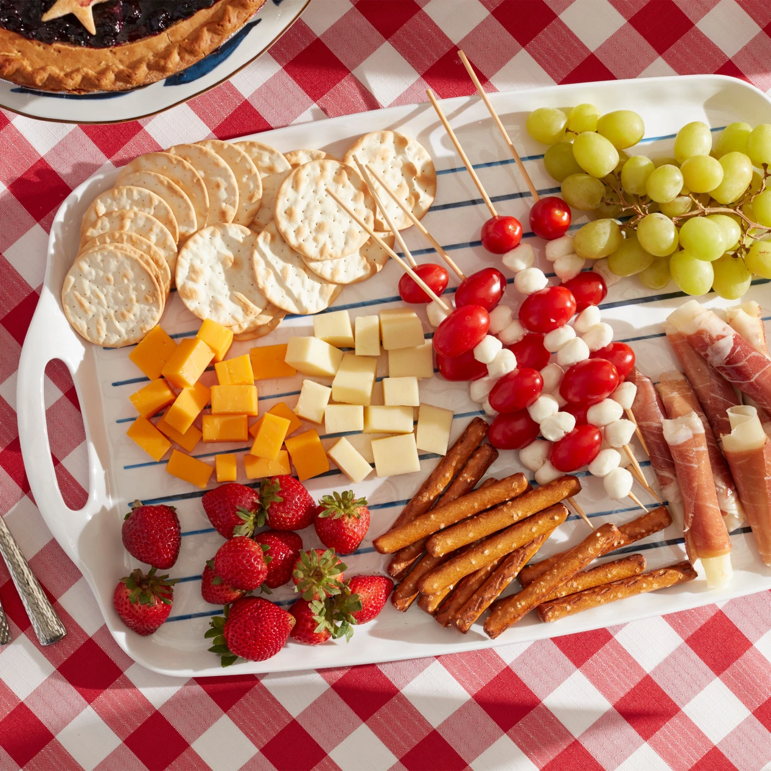 Lenox Blue Bay Melamine Handled Platter 4 Lenox Blue Bay Melamine Handled Platter - Image 2