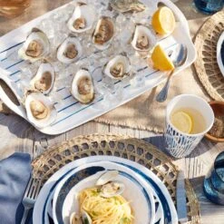 Lenox Blue Bay Melamine Handled Platter 8 Lenox Blue Bay Melamine Handled Platter -Lenox 895323 LNP S23 FEA 15