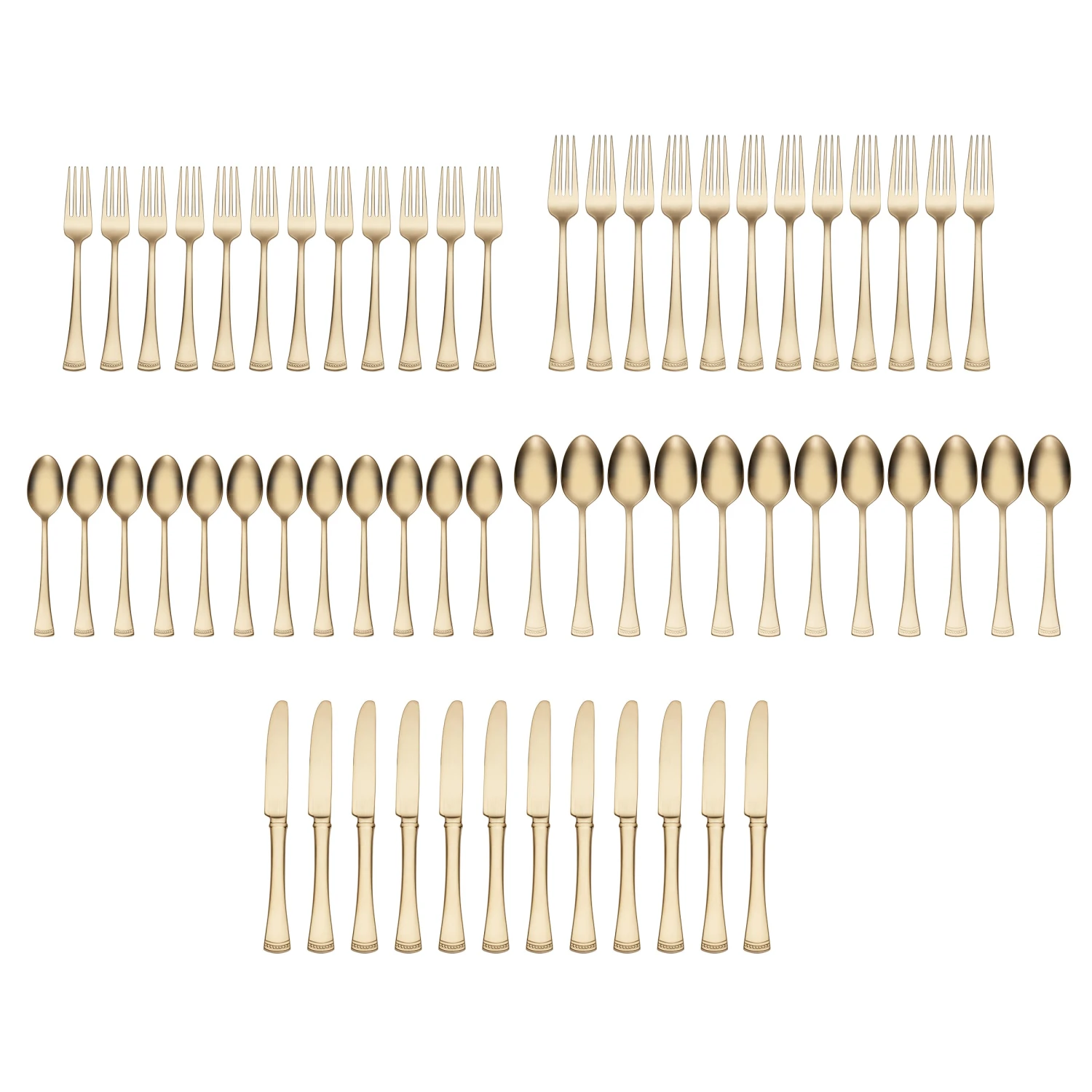 Lenox Portola Gold 60-Piece Flatware Set 6 Lenox Portola Gold 60-Piece Flatware Set - Image 4