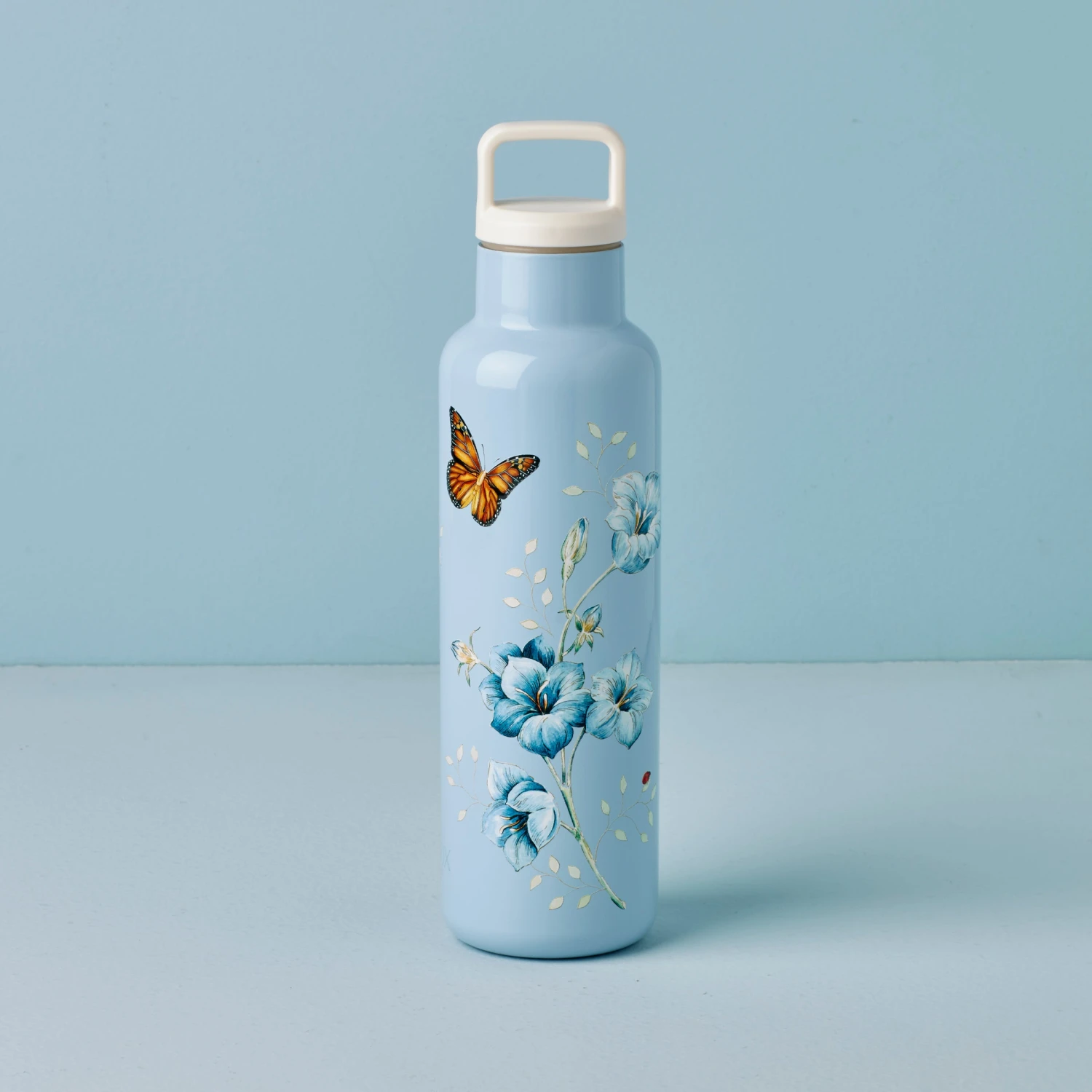 Lenox Butterfly Meadow Light Blue Insulated Water Bottle 3 Lenox Butterfly Meadow Light Blue Insulated Water Bottle