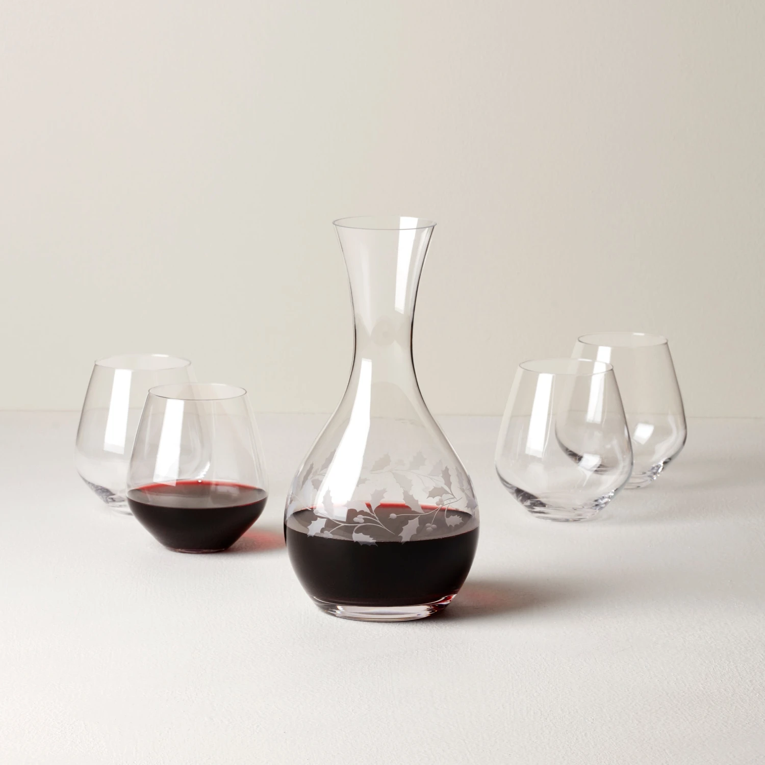Lenox Tuscany Holiday Decanter & Glass Set 4 Lenox Tuscany Holiday Decanter & Glass Set - Image 2