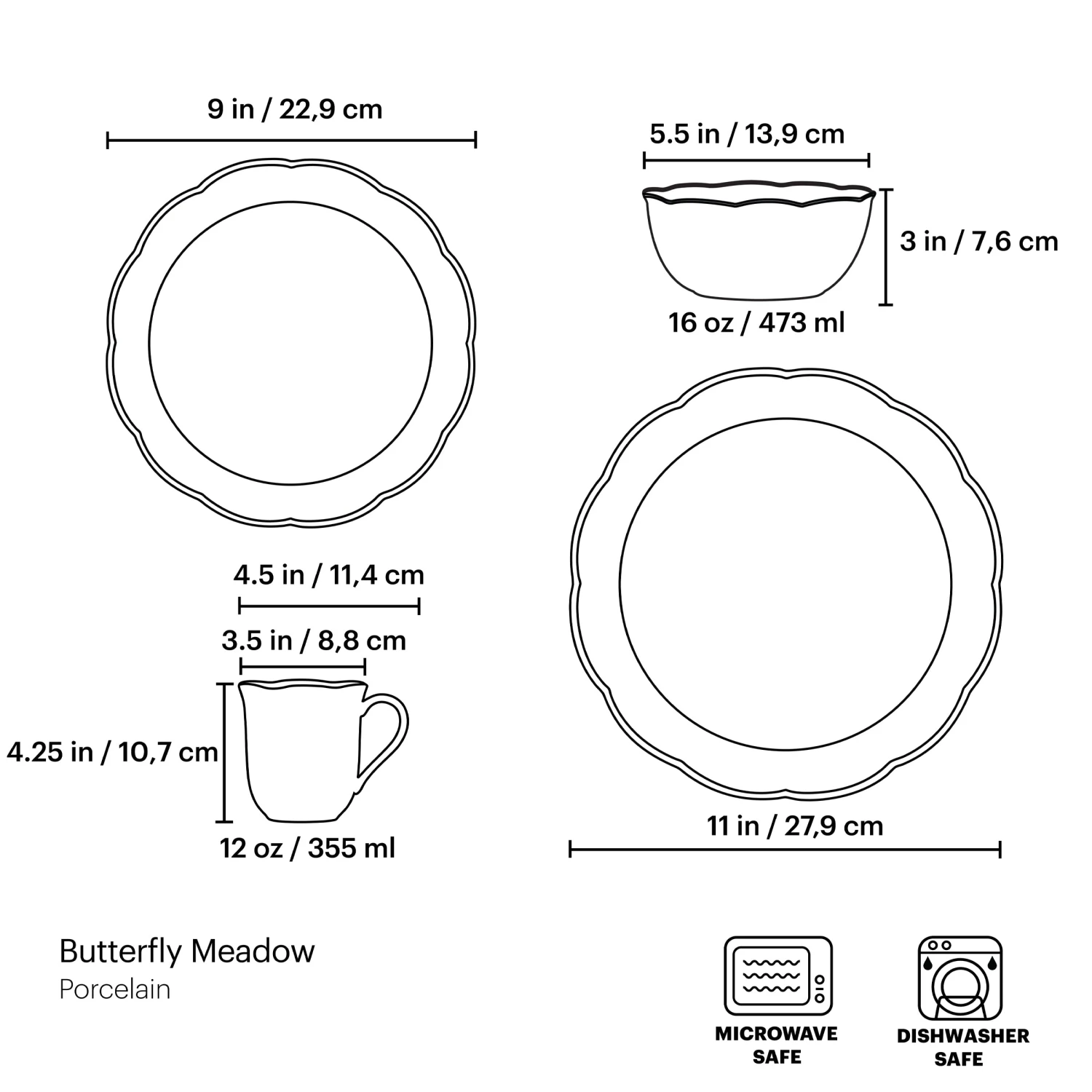 Lenox Butterfly Meadow Monarch 24-Piece Dinnerware Set 9 Lenox Butterfly Meadow Monarch 24-Piece Dinnerware Set - Image 7